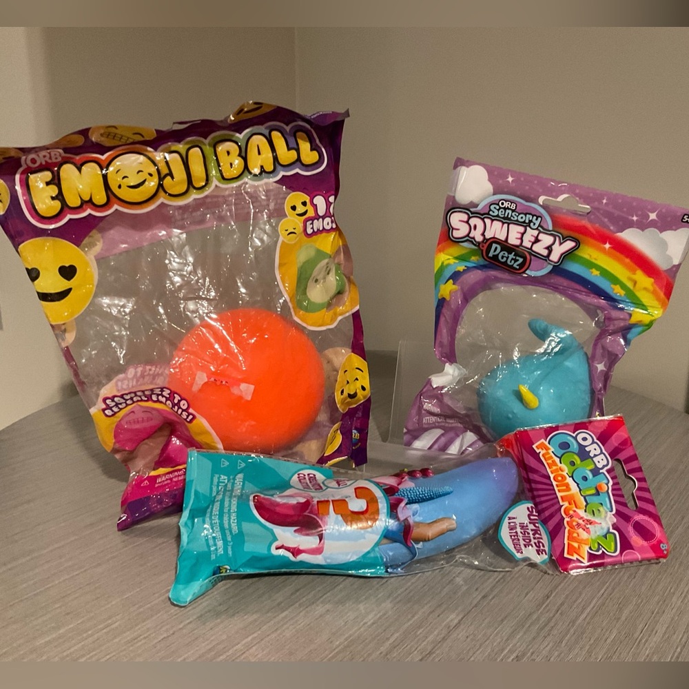 ORB Squeezy Set of 3 Sensory Squishy Toy - ORB